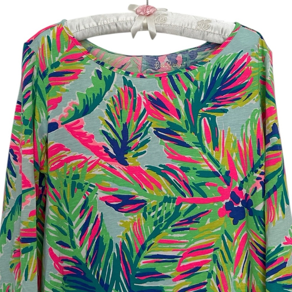 Lilly Pulitzer Marlowe Dress in Island Time Tropical Palm Tree Print Size Large - Picture 5 of 11